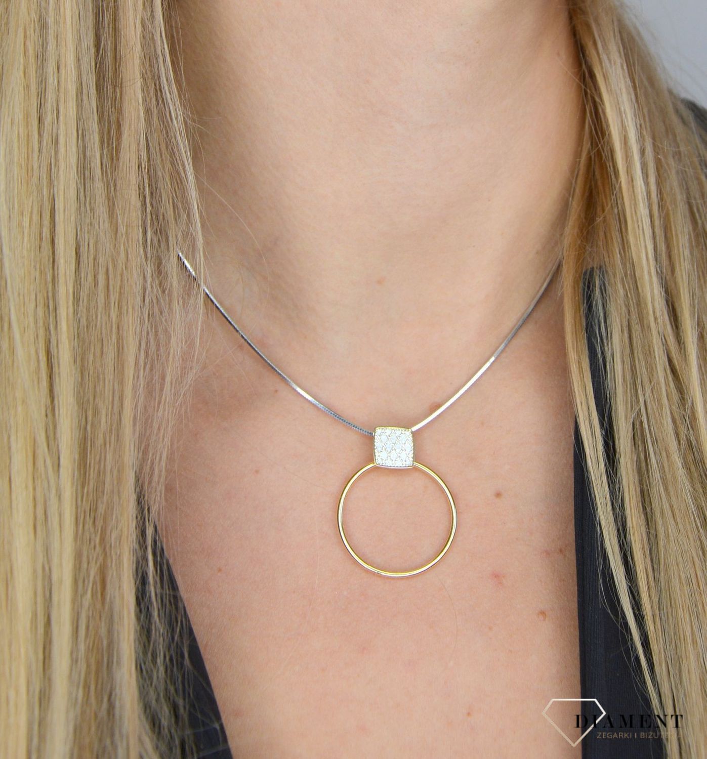 Złoty łańcuszek 585 linka białe złoto 1,5 mm DIA-LAN-1185-585 1,5mm ✅ Złoty łańcuszek o splocie linki ✅.jpg